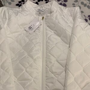 Kim Rogers Ivory Quilted Puffer Jacket